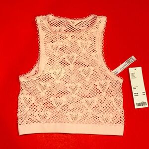 Urban Outfitters Out from Under Middleton Seamless Mesh Top Pink XS/S Crop NWT